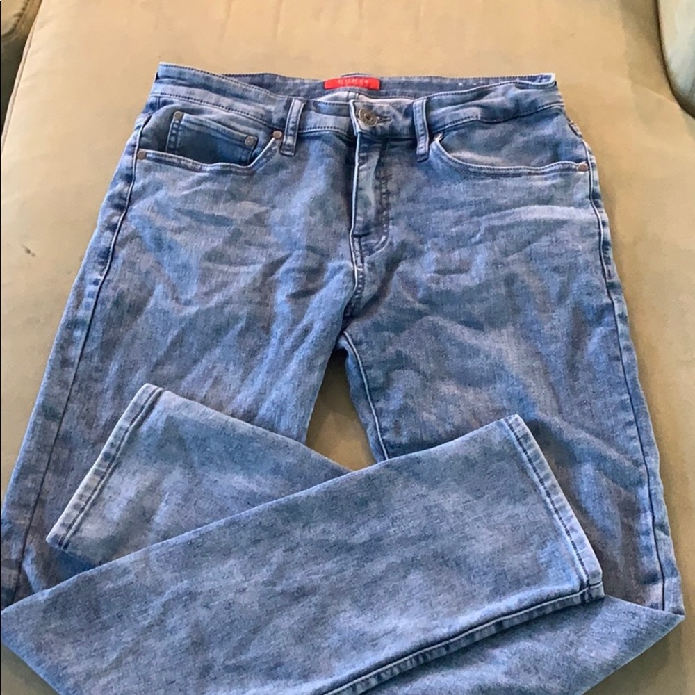 Mens light wash guess jeans